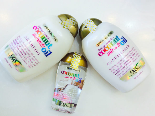 OGX EXTRA STRENGTH DAMAGE REMEDY + COCONUT MIRACLE OIL COLLECTION #ROCKWHATYOUGOT